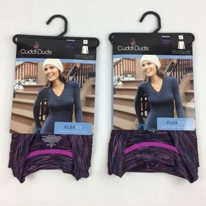 Cuddl Duds Flex Fit Long Sleeve V-Neck Shirt